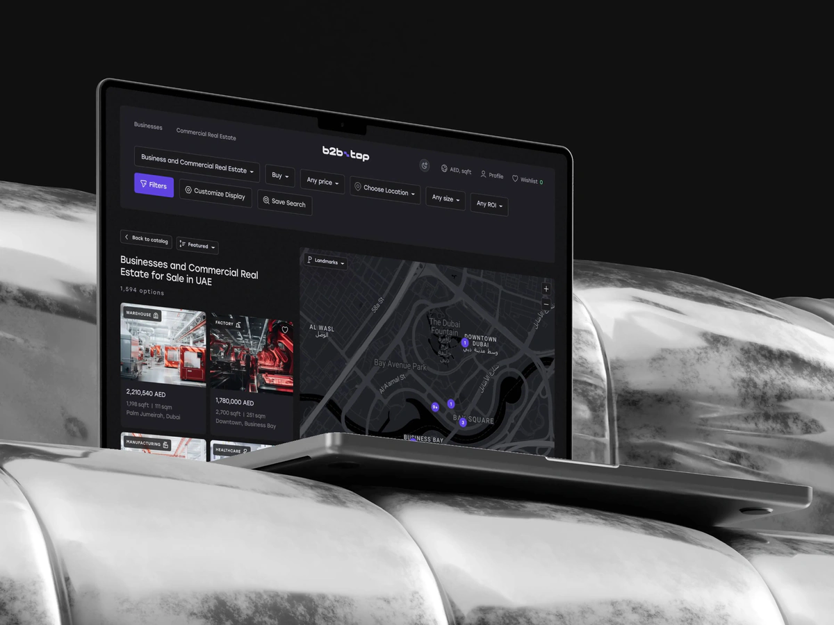 Catalogue with filters, ROI and map view