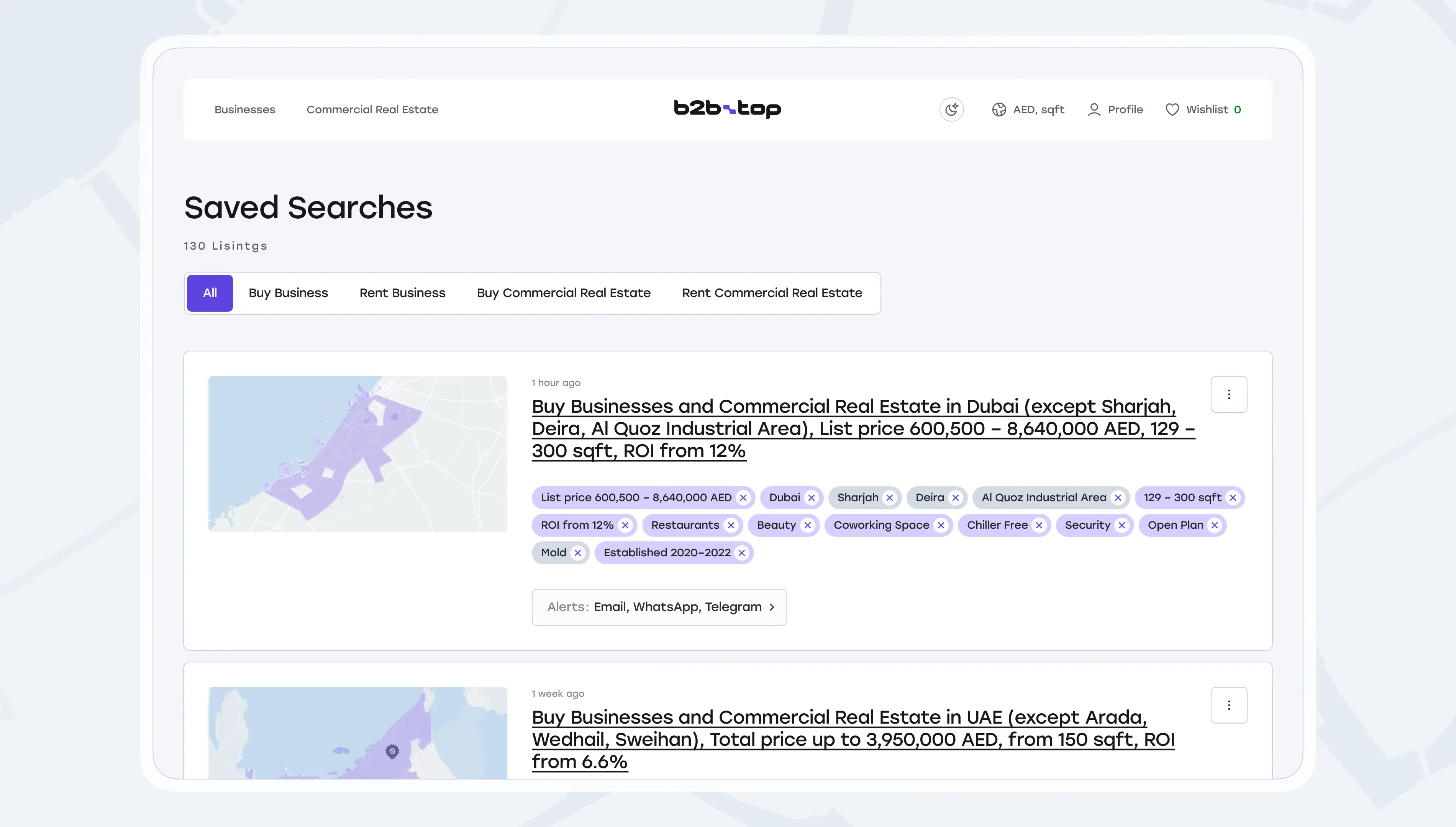 Saved searches, light theme
